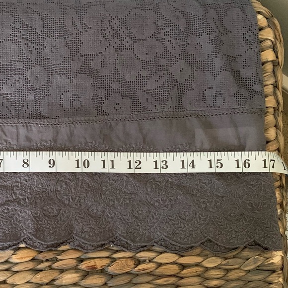 L.O.G.G. by H&M Mushroom Gray Cotton and Lace Top - Picture 11 of 11